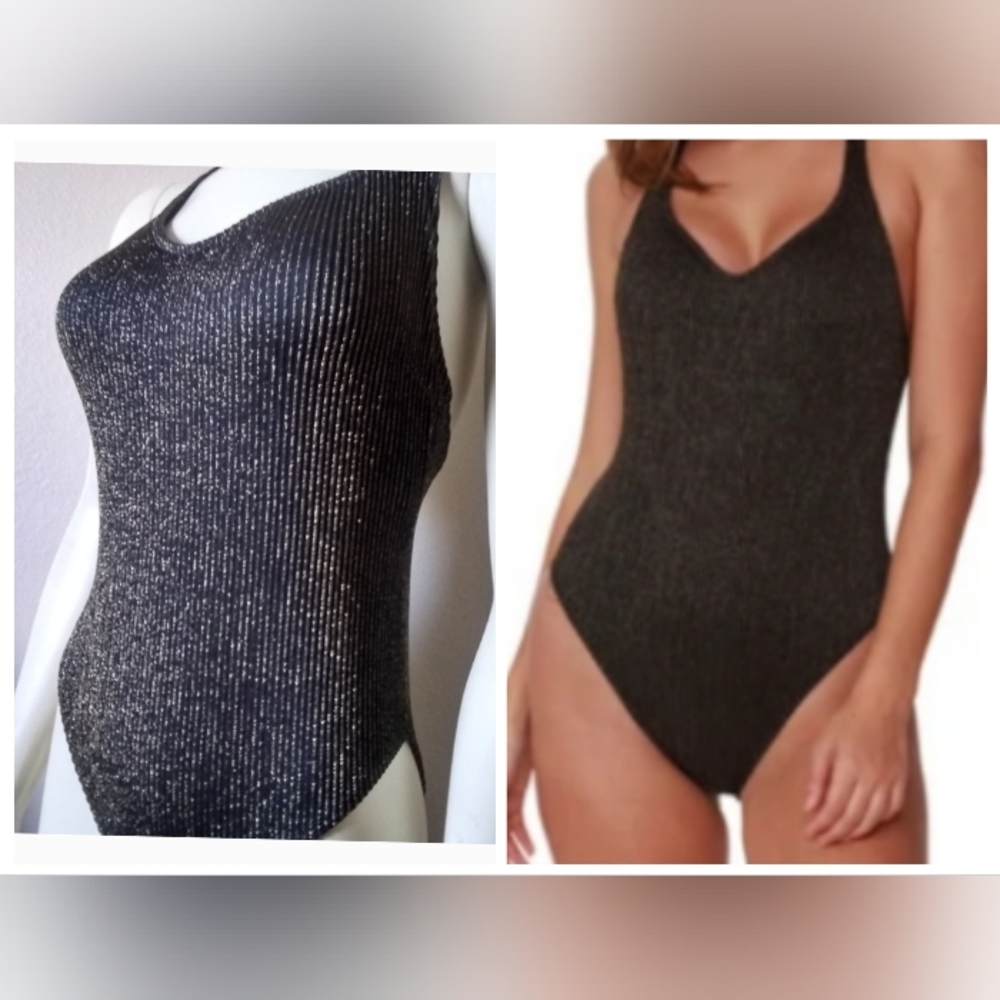INGEAR Swimsuit Sz SMALL Black Gold